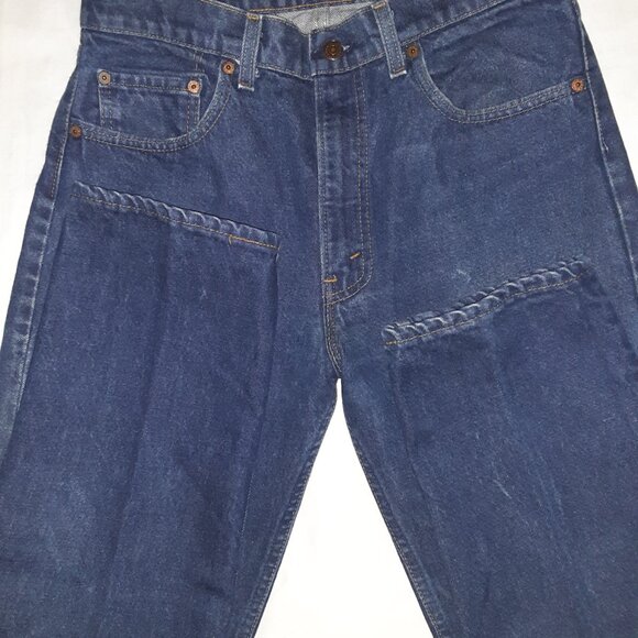 Men's Levi's 505-0217 * Dark-Wash Blue Jeans * Nice, Going-out Jeans * - Picture 8 of 9